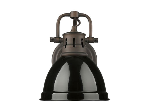 Golden - 3602-BA1 RBZ-BK - One Light Vanity - Duncan - Rubbed Bronze
