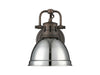 Golden - 3602-BA1 RBZ-CH - One Light Vanity - Duncan - Rubbed Bronze