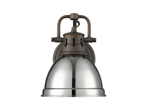 Golden - 3602-BA1 RBZ-CH - One Light Vanity - Duncan - Rubbed Bronze