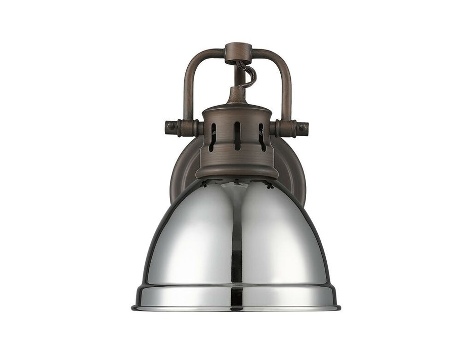 Golden - 3602-BA1 RBZ-CH - One Light Vanity - Duncan - Rubbed Bronze