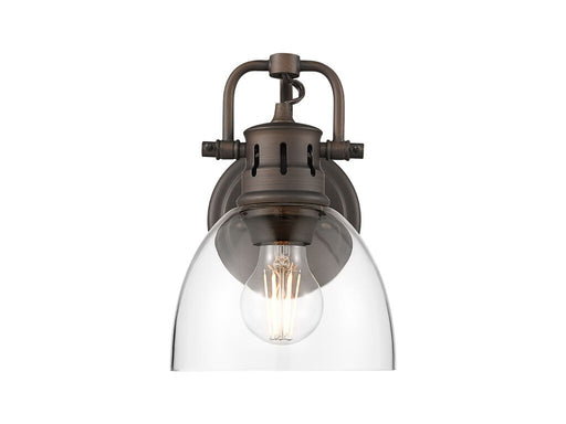 Golden - 3602-BA1 RBZ-CLR - One Light Vanity - Duncan - Rubbed Bronze