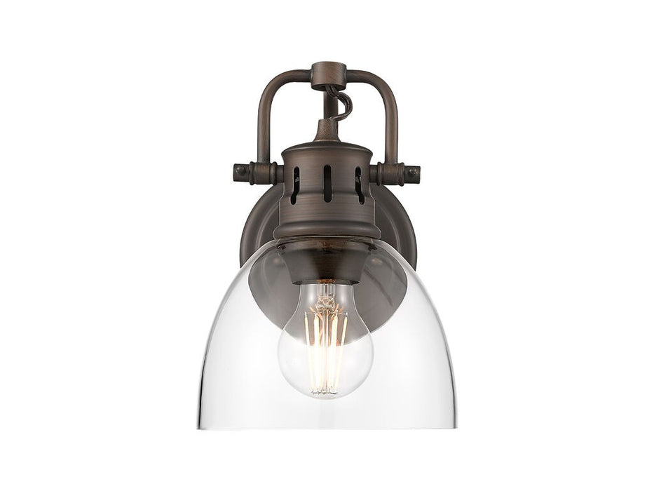 Golden - 3602-BA1 RBZ-CLR - One Light Vanity - Duncan - Rubbed Bronze