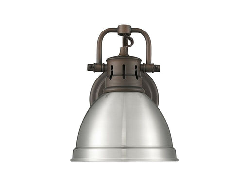 Golden - 3602-BA1 RBZ-PW - One Light Vanity - Duncan - Rubbed Bronze