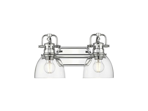 Golden - 3602-BA2 CH-CLR - Two Light Vanity - Duncan - Chrome