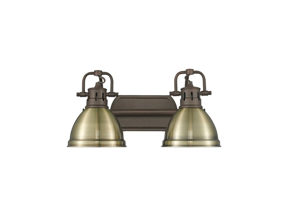 Golden - 3602-BA2 RBZ-AB - Two Light Vanity - Duncan - Rubbed Bronze