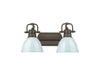Golden - 3602-BA2 RBZ-SF - Two Light Vanity - Duncan - Rubbed Bronze