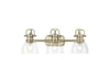Golden - 3602-BA3 AB-CLR - Three Light Vanity - Duncan - Aged Brass