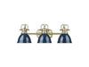 Golden - 3602-BA3 AB-NVY - Three Light Vanity - Duncan - Aged Brass