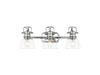Golden - 3602-BA3 CH-CLR - Three Light Vanity - Duncan - Chrome