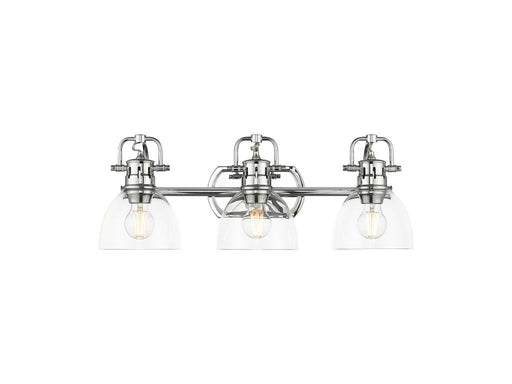 Golden - 3602-BA3 CH-CLR - Three Light Vanity - Duncan - Chrome