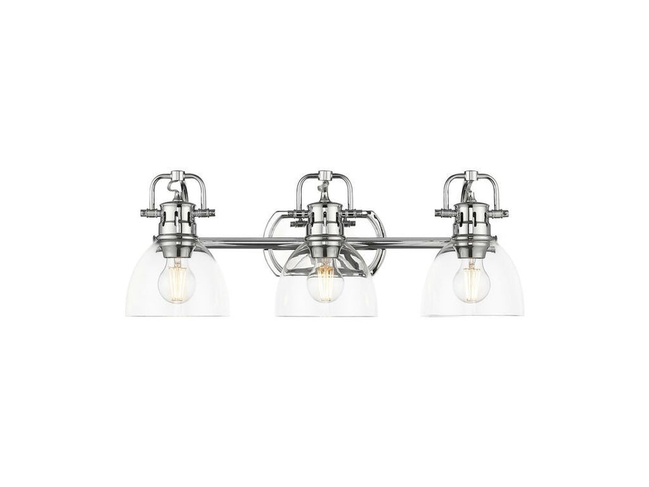 Golden - 3602-BA3 CH-CLR - Three Light Vanity - Duncan - Chrome