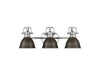 Golden - 3602-BA3 CH-RBZ - Three Light Vanity - Duncan - Chrome