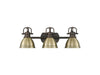 Golden - 3602-BA3 RBZ-AB - Three Light Vanity - Duncan - Rubbed Bronze