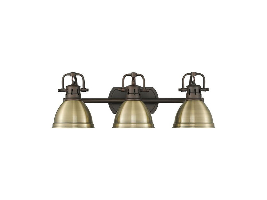 Golden - 3602-BA3 RBZ-AB - Three Light Vanity - Duncan - Rubbed Bronze