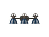 Golden - 3602-BA3 RBZ-NVY - Three Light Vanity - Duncan - Rubbed Bronze