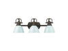 Golden - 3602-BA3 RBZ-SF - Three Light Vanity - Duncan - Rubbed Bronze