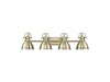 Golden - 3602-BA4 AB-AB - Four Light Vanity - Duncan - Aged Brass