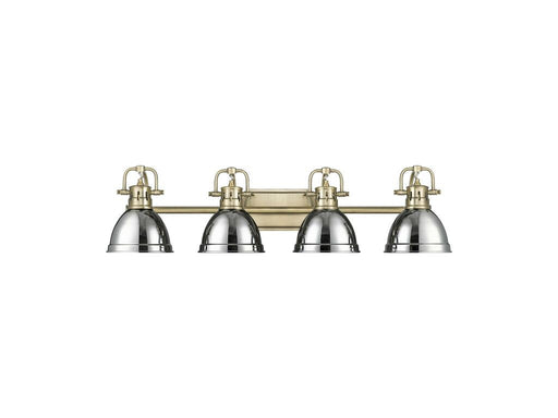 Golden - 3602-BA4 AB-CH - Four Light Vanity - Duncan - Aged Brass