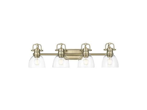 Golden - 3602-BA4 AB-CLR - Four Light Vanity - Duncan - Aged Brass
