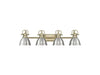 Golden - 3602-BA4 AB-PW - Four Light Vanity - Duncan - Aged Brass