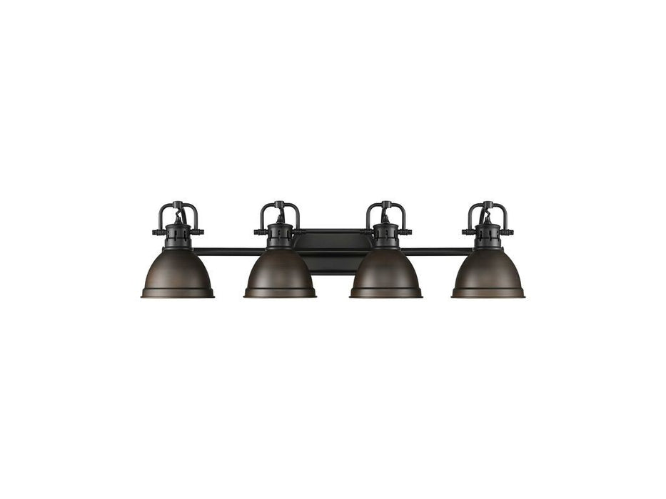 Golden - 3602-BA4 BLK-RBZ - Four Light Vanity - Duncan - Matte Black