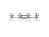 Golden - 3602-BA4 CH-CLR - Four Light Vanity - Duncan - Chrome