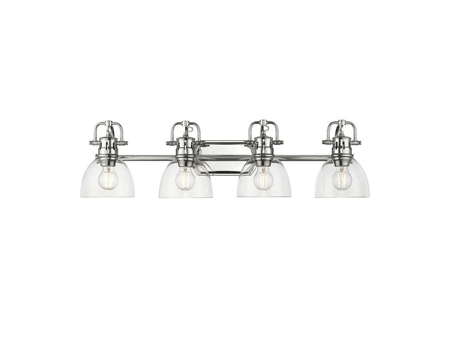 Golden - 3602-BA4 CH-CLR - Four Light Vanity - Duncan - Chrome
