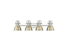 Golden - 3602-BA4 PW-AB - Four Light Vanity - Duncan - Pewter
