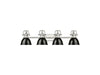 Golden - 3602-BA4 PW-BK - Four Light Vanity - Duncan - Pewter