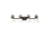Golden - 3602-BA4 RBZ-WHT - Four Light Vanity - Duncan - Rubbed Bronze