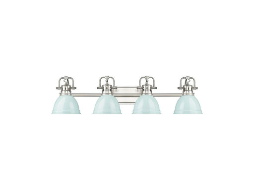 Golden - 3602-BA4 PW-SF - Four Light Vanity - Duncan - Pewter