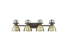 Golden - 3602-BA4 RBZ-AB - Four Light Vanity - Duncan - Rubbed Bronze
