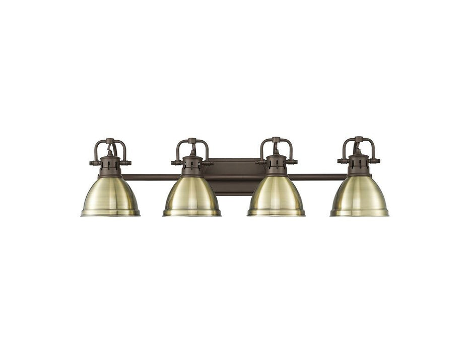 Golden - 3602-BA4 RBZ-AB - Four Light Vanity - Duncan - Rubbed Bronze