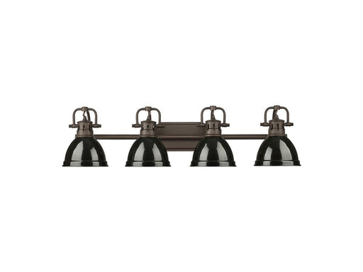 Golden - 3602-BA4 RBZ-BK - Four Light Vanity - Duncan - Rubbed Bronze
