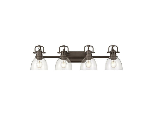 Golden - 3602-BA4 RBZ-CLR - Four Light Vanity - Duncan - Rubbed Bronze