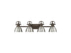Golden - 3602-BA4 RBZ-PW - Four Light Vanity - Duncan - Rubbed Bronze