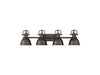Golden - 3602-BA4 RBZ-RBZ - Four Light Vanity - Duncan - Rubbed Bronze