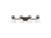 Golden - 3602-BA4 RBZ-WH - Four Light Vanity - Duncan - Rubbed Bronze