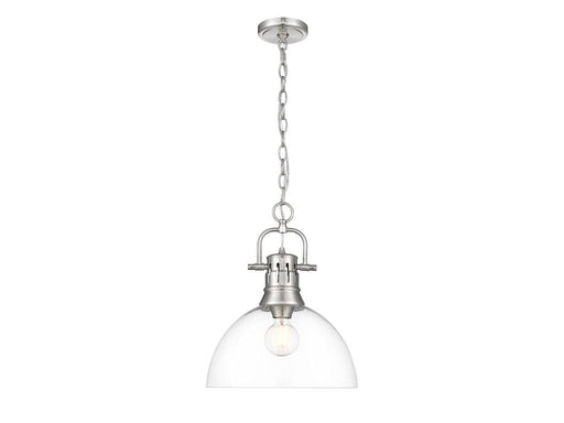Golden - 3602-L PW-CLR - One Light Pendant - Duncan - Pewter