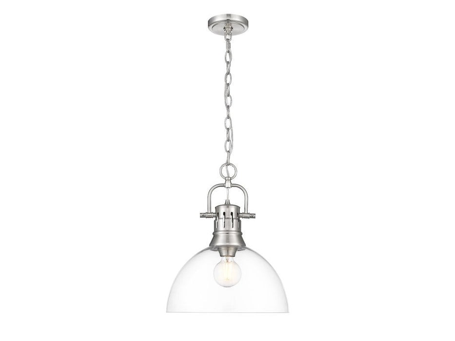Golden - 3602-L PW-CLR - One Light Pendant - Duncan - Pewter