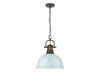 Golden - 3602-L RBZ-SF - One Light Pendant - Duncan - Rubbed Bronze