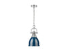 Golden - 3602-S CH-NVY - One Light Pendant - Duncan - Chrome