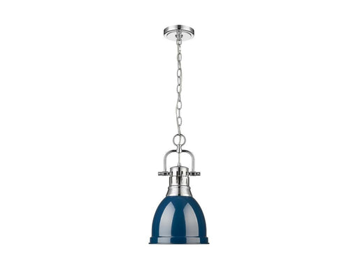 Golden - 3602-S CH-NVY - One Light Pendant - Duncan - Chrome