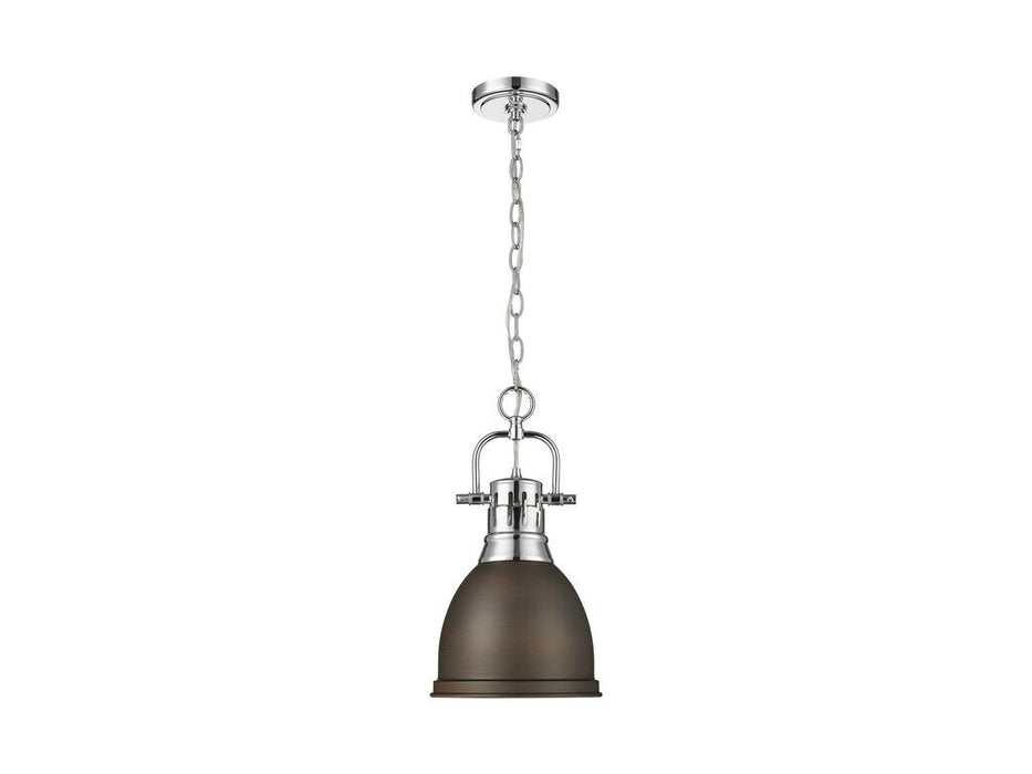 Golden - 3602-S CH-RBZ - One Light Pendant - Duncan - Chrome