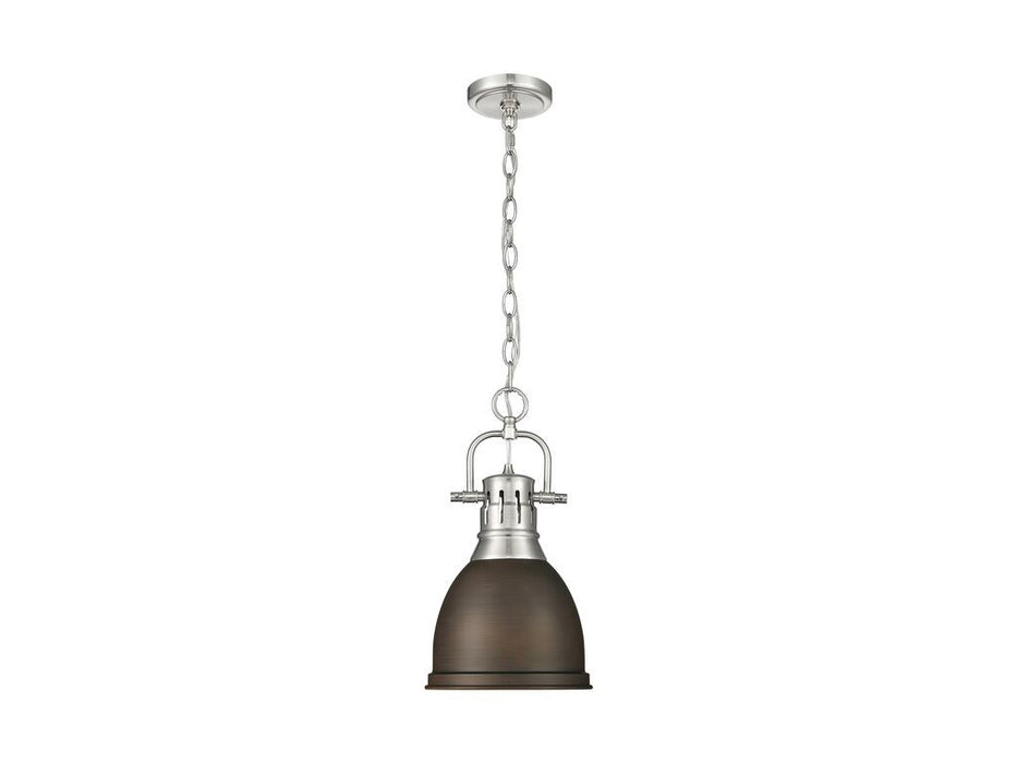 Golden - 3602-S PW-RBZ - One Light Pendant - Duncan - Pewter