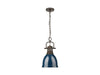 Golden - 3602-S RBZ-NVY - One Light Pendant - Duncan - Rubbed Bronze