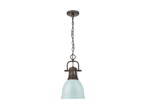 Golden - 3602-S RBZ-SF - One Light Pendant - Duncan - Rubbed Bronze