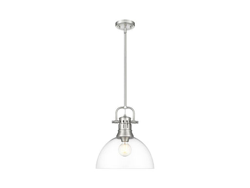Golden - 3604-L PW-CLR - One Light Pendant - Duncan - Pewter