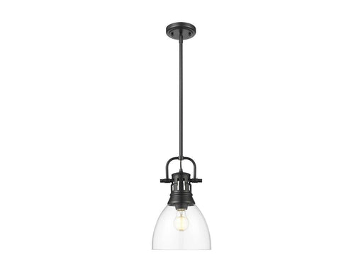 Golden - 3604-S BLK-CLR - One Light Pendant - Duncan - Matte Black