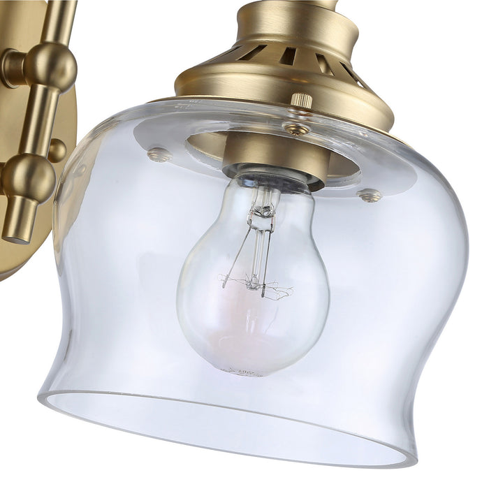 Golden - 3610-1W BCB-CLR - One Light Wall Sconce - Daphne - Brushed Champagne Brass